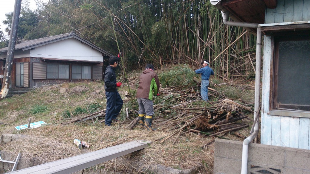 早島町新築工事　竹の伐採の写真②