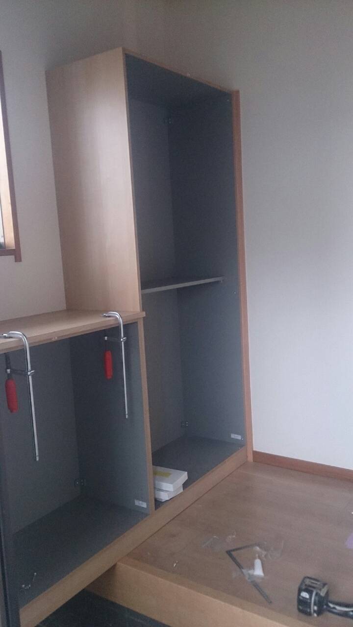 早島町で 玄関収納を設置