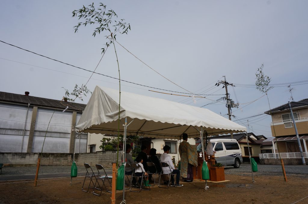 早島町　地鎮祭の写真①