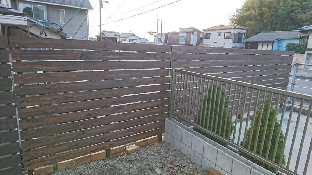 早島町塀工事　完成写真①