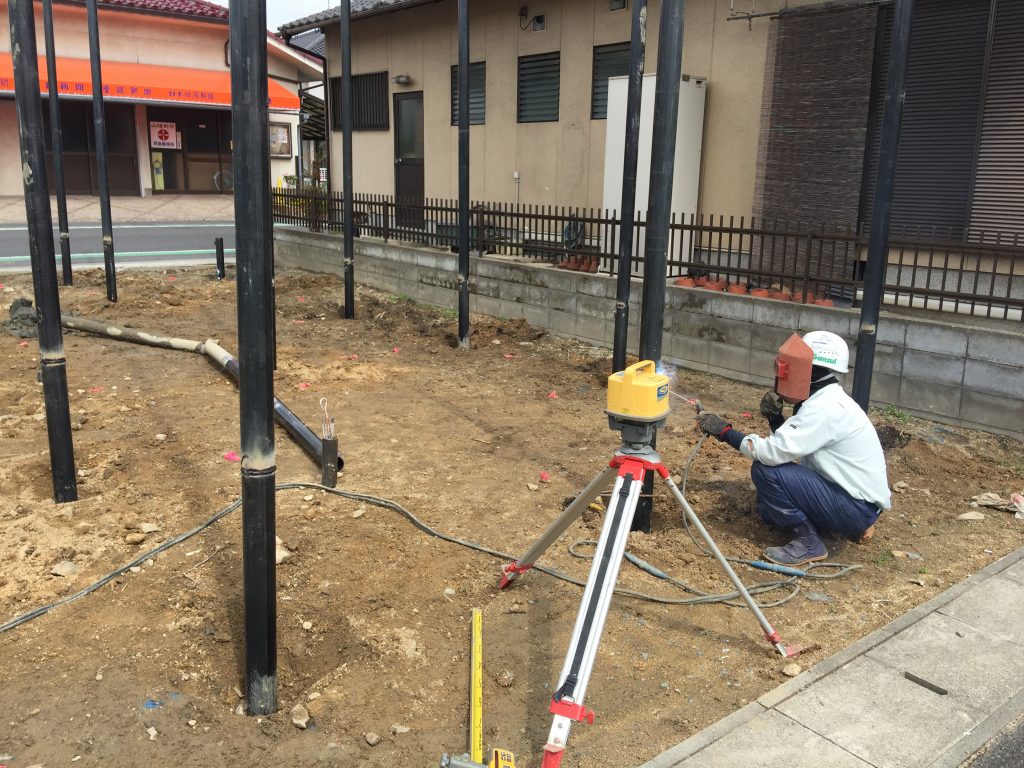 早島町店舗工事　杭工事の写真②