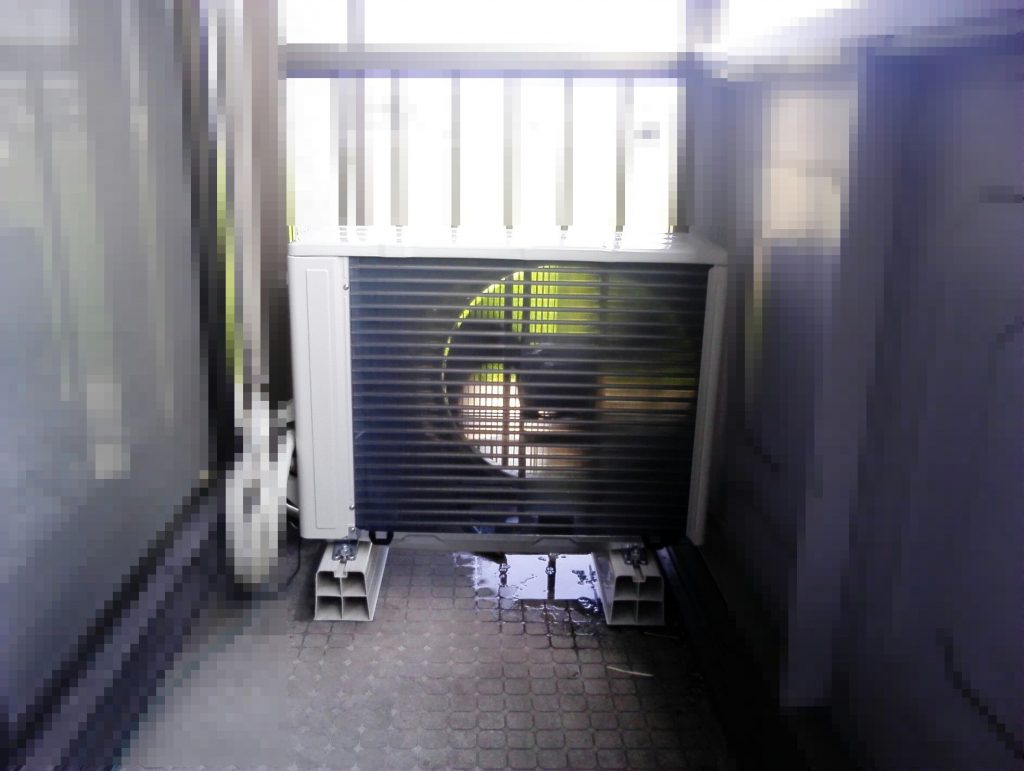早島町エアコン取付工事　完成②