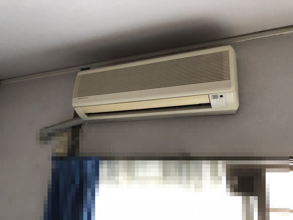 早島町エアコン取付工事　工事前①