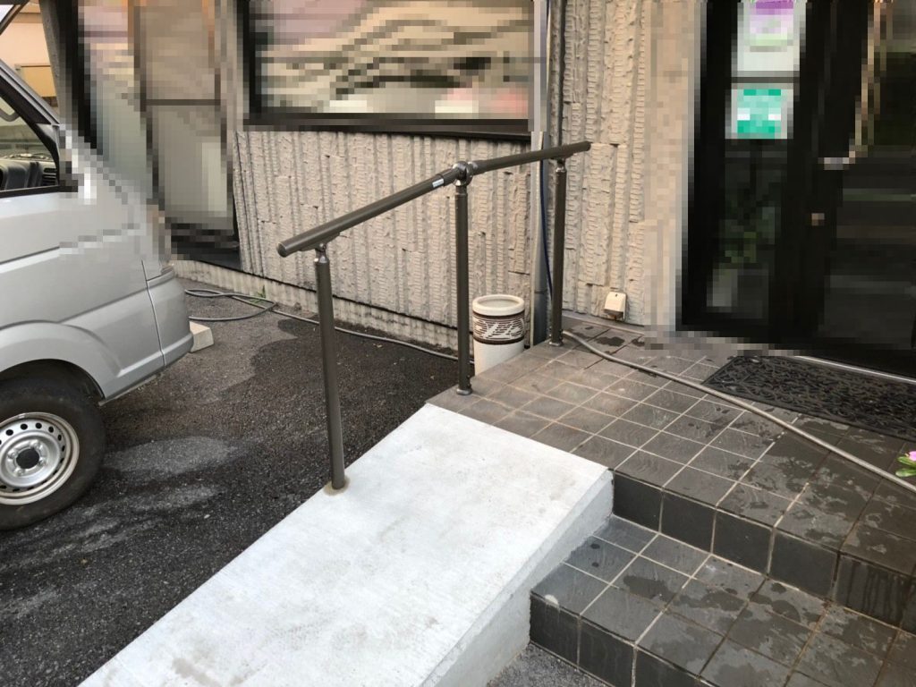 早島町美容室入口スロープ工事　完成