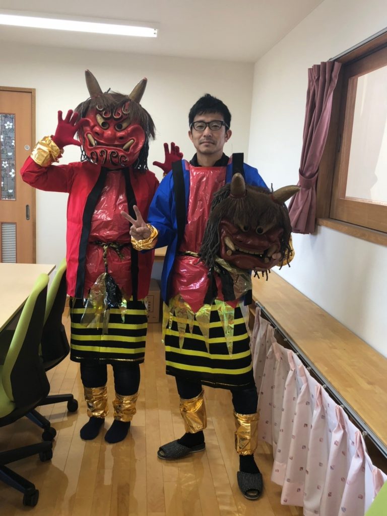 早島保育園で 豆まき 早島保育園で 豆まき