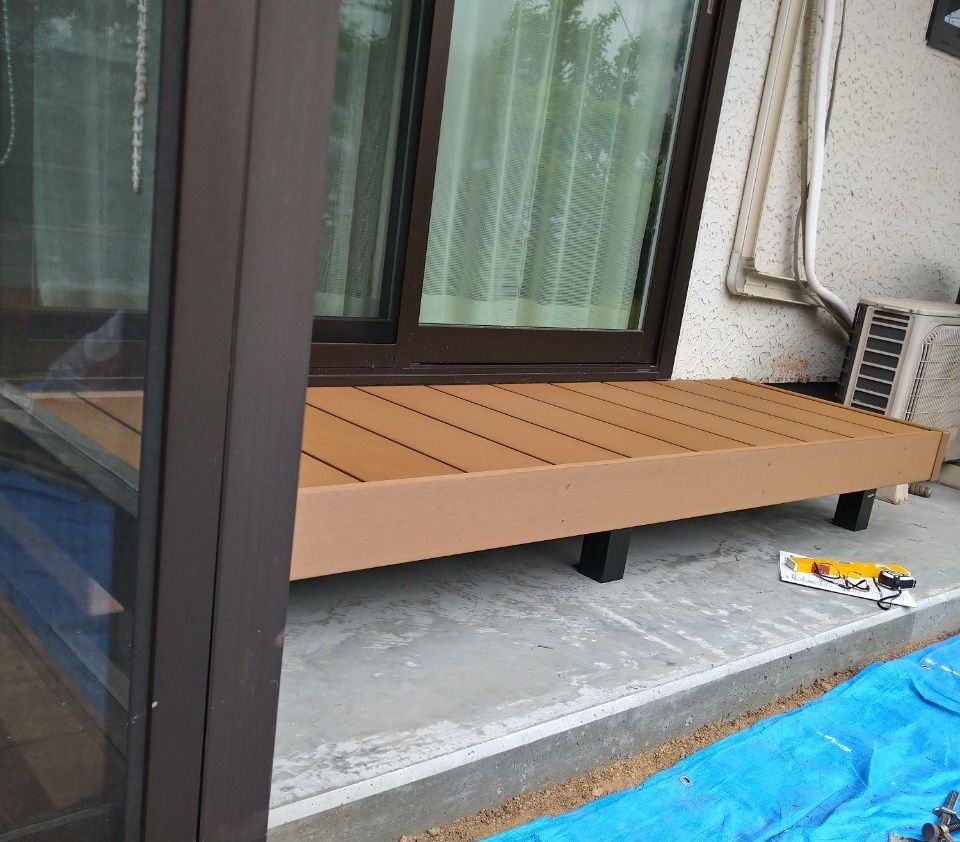 早島町若宮で ウッドデッキ テラス工事 早島町の家づくり物語